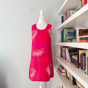 Jams World Dress Bold Hawaiian Floral Vintage Sleeveless Small